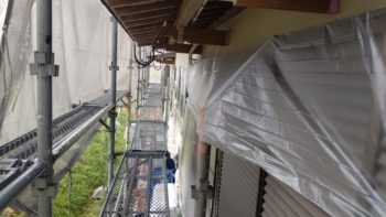 恵那市で外壁塗装の下地処理を行いました！